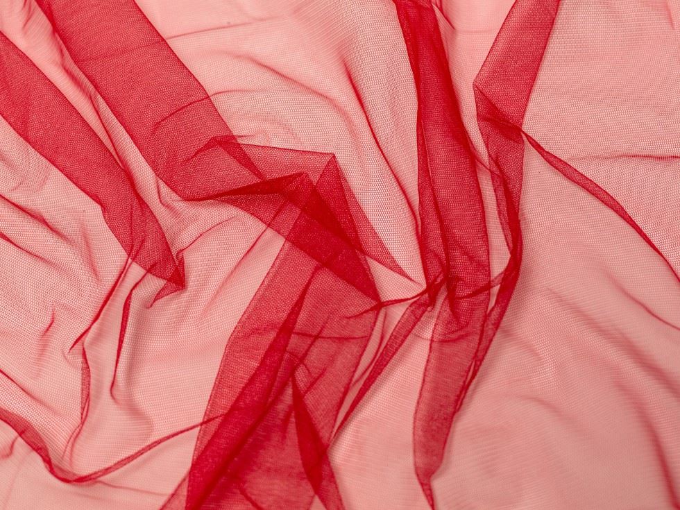 Minerva Core Range Dolce Vita Soft Italian Tulle Fabric Cherry
 