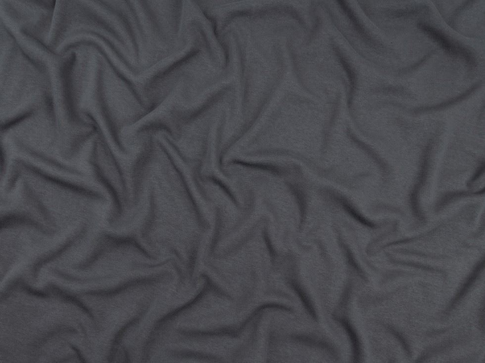Minerva Core Range Fur Back Sweatshirt Stretch Knit Fabric Charcoal
 