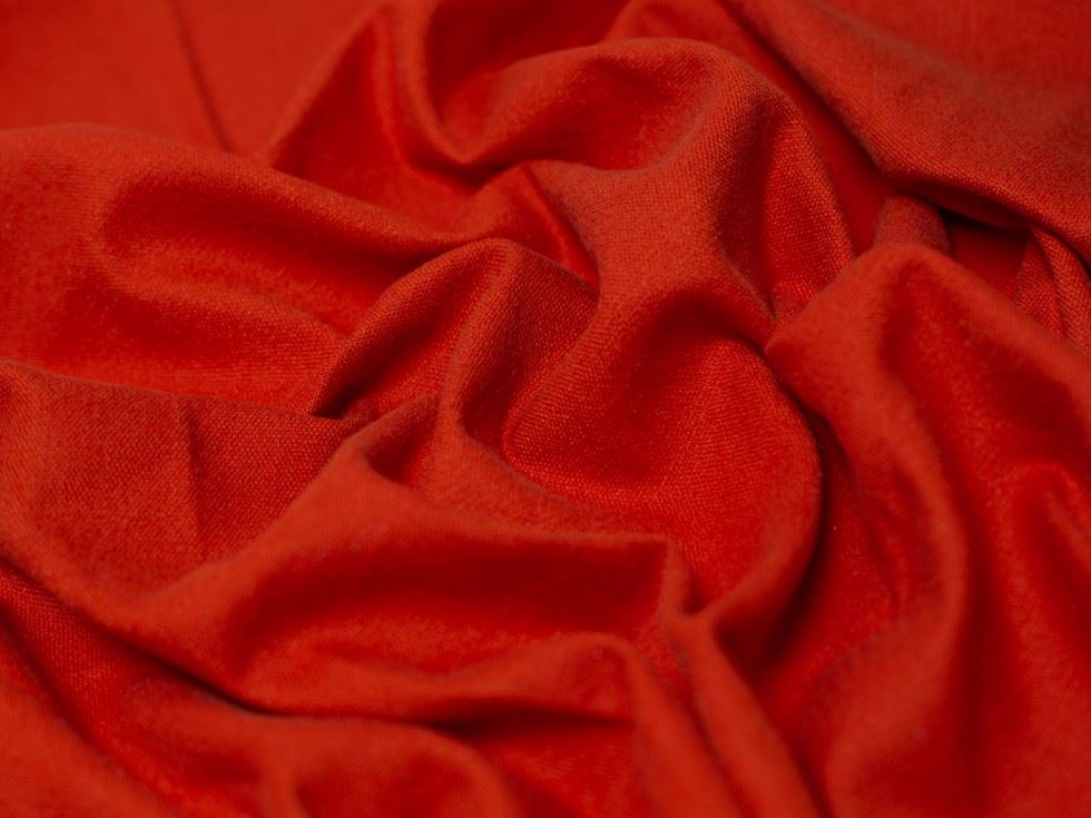 Stretch Woven Linen Blend Fabric Rust