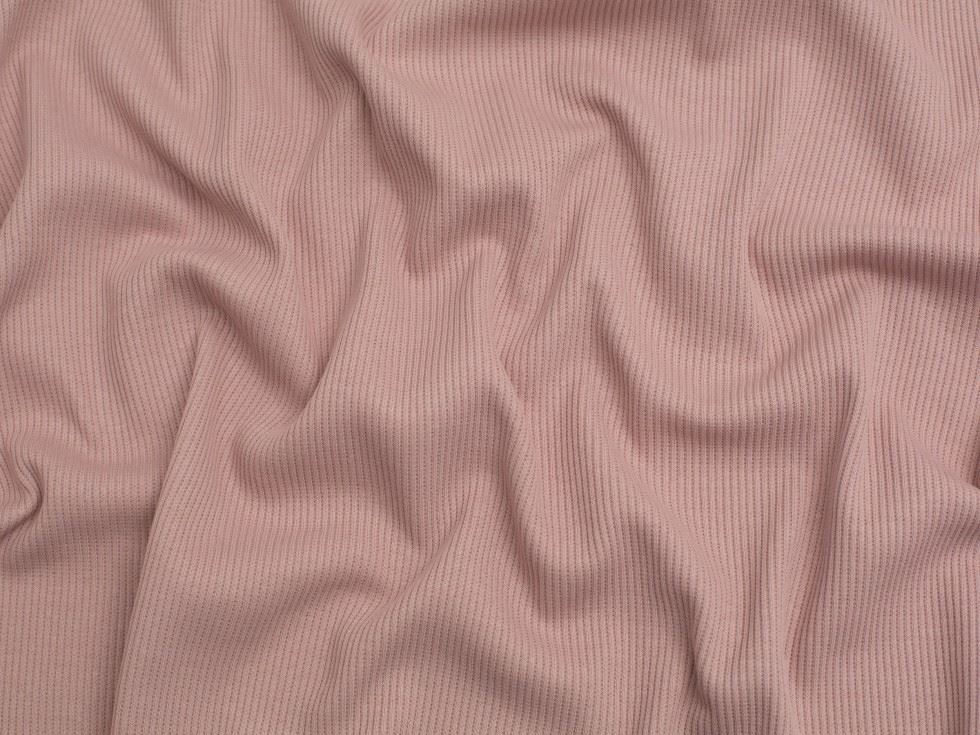 Minerva Core Range Blush Cotton Rib Stretch Knit Fabric