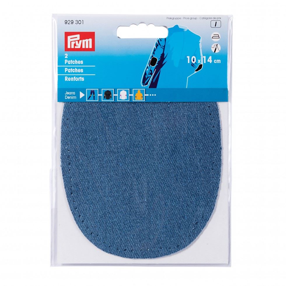 Prym Denim Elbow Patches Mid Blue