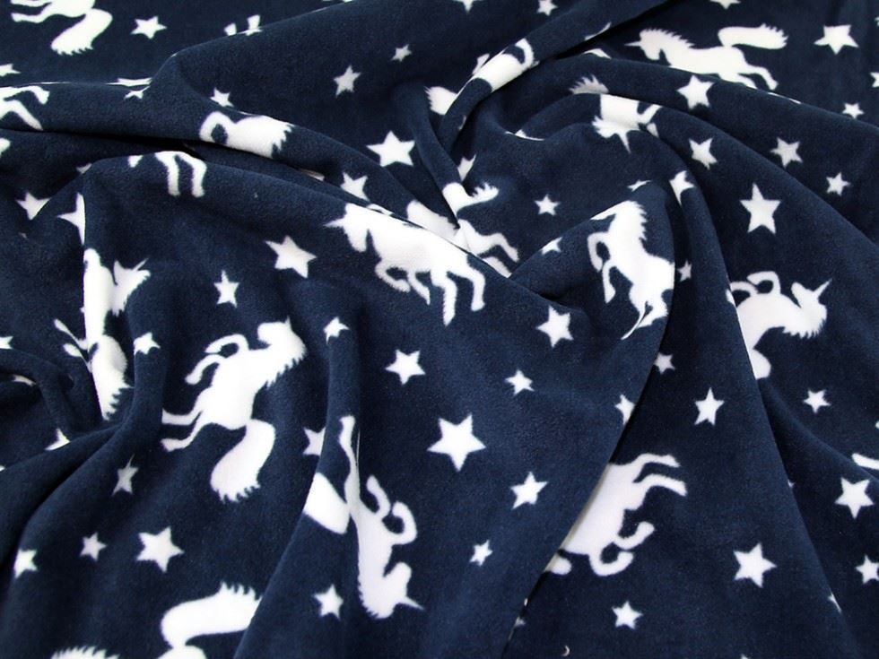 Navy Blue Polar Fleece Fabric