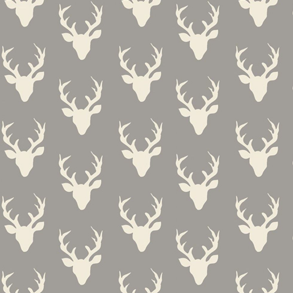 Art Gallery Fabrics Hello Bear 100% Cotton Poplin Fabric Tiny Buck Forest Mist