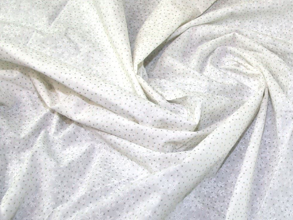John Louden White 100% Cotton Fabric