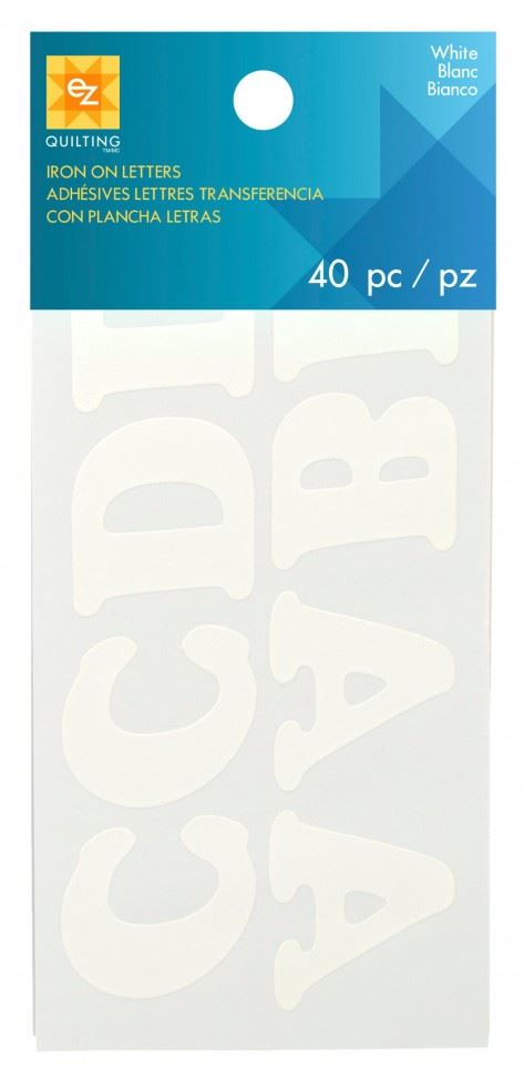 Vinyl Iron On Alphabet Letters White