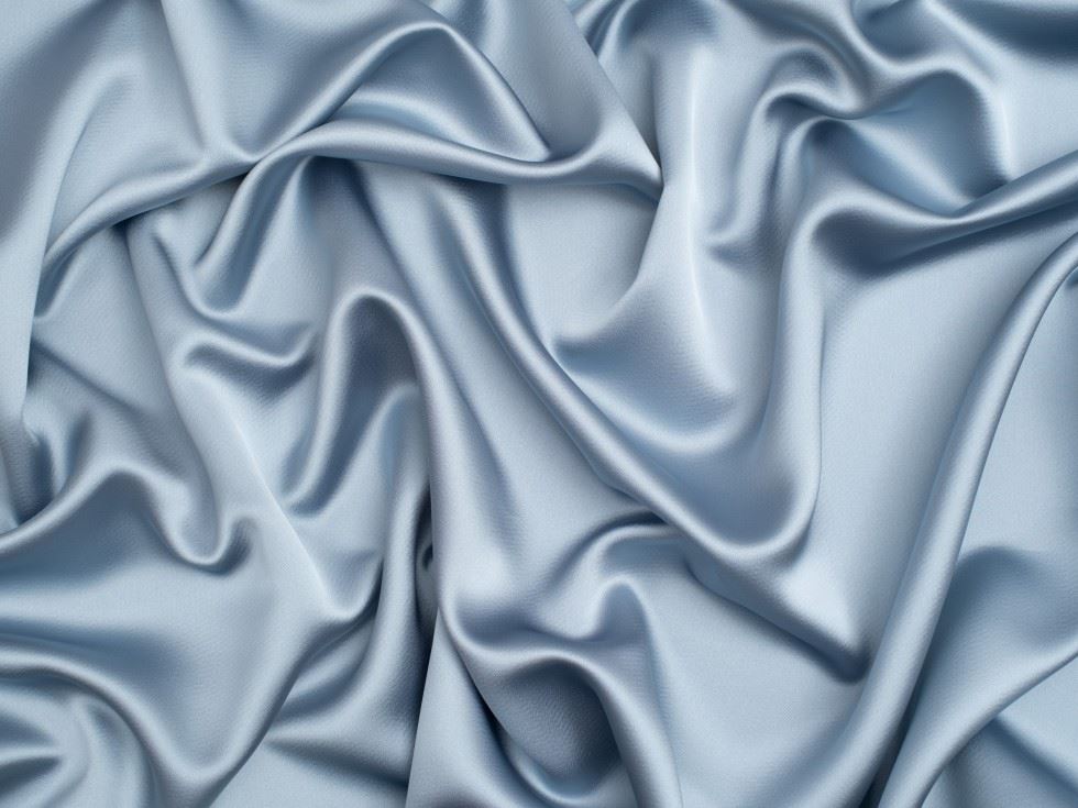 Minerva Core Range Aesha Satin Fabric Blue