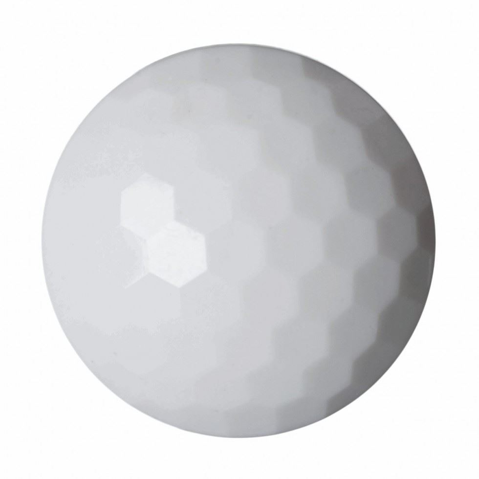 Hemline White Round Faceted Buttons