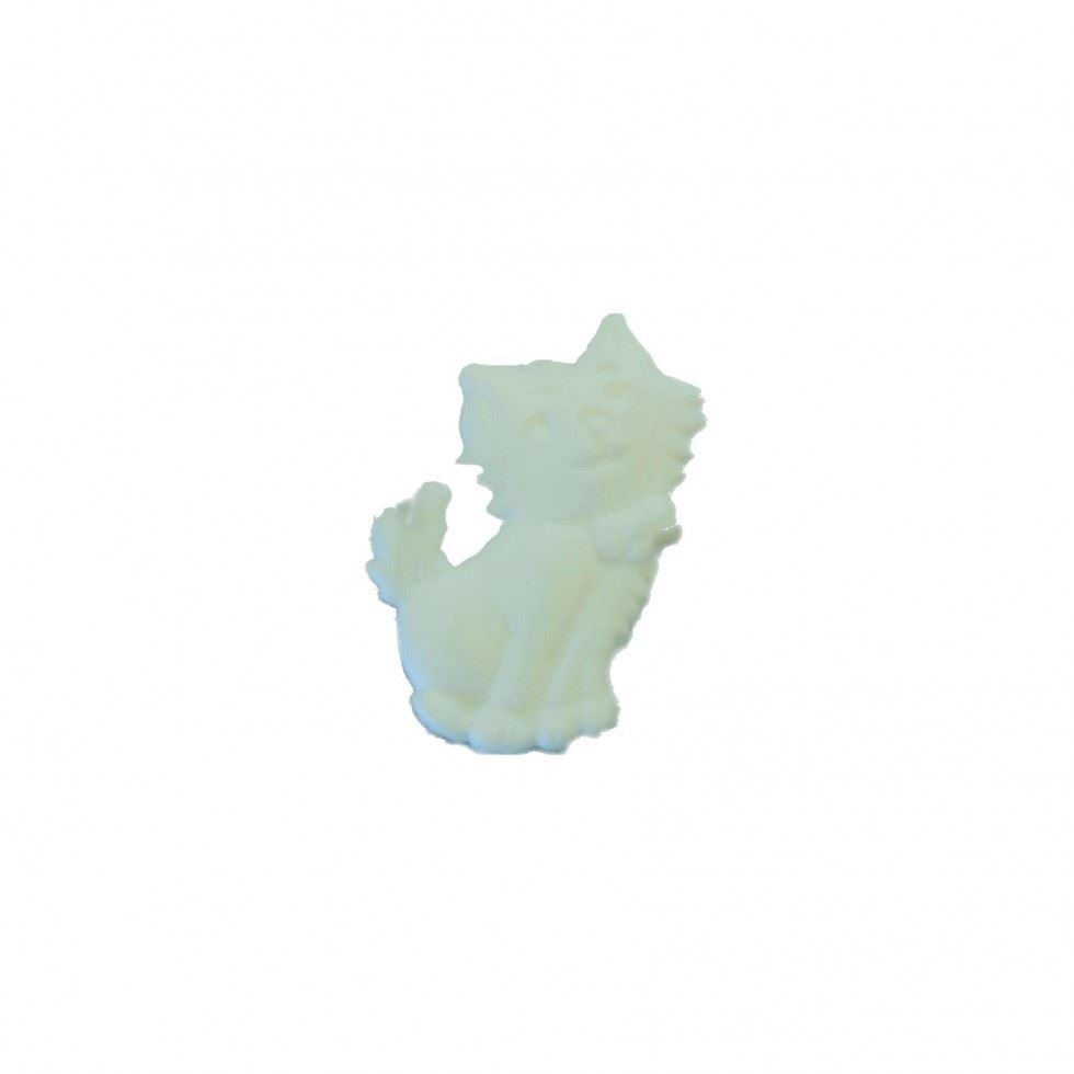 Crendon Cat Shaped Plastic Buttons (Value Pack) White
 