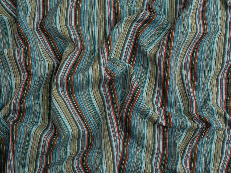 Minerva Core Range Mexico Woven Stripe Jacquard Canvas Fabric Dark Navy Blue
 
