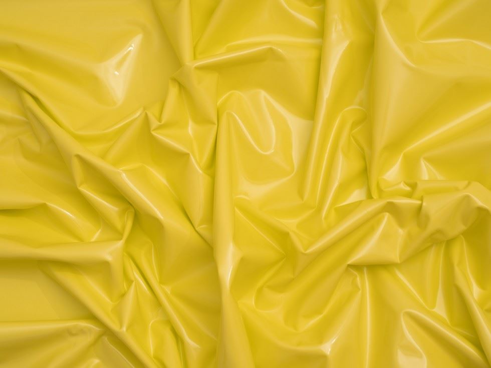 Minerva Core Range Glossy PVC Vinyl Fabric Sherbet Lemon
 