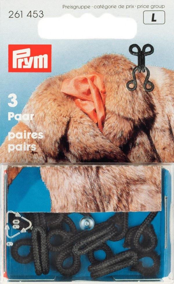 Prym Black Fur Coat Hooks