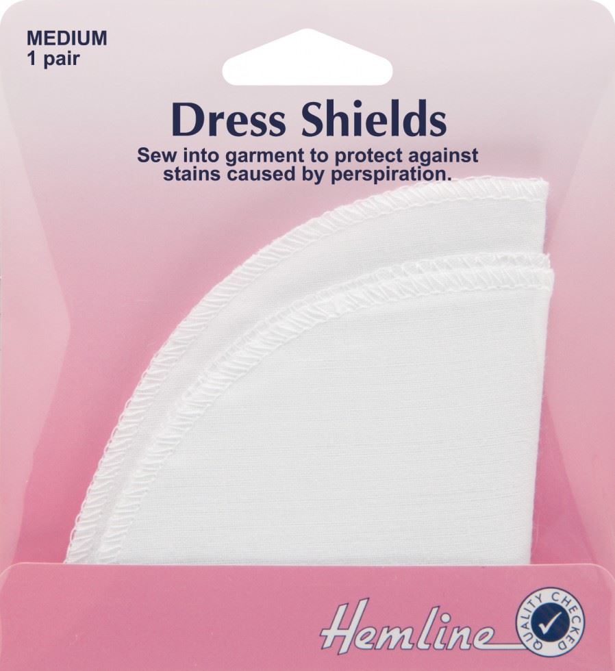 Hemline White Full Sleeve Dress Shields
