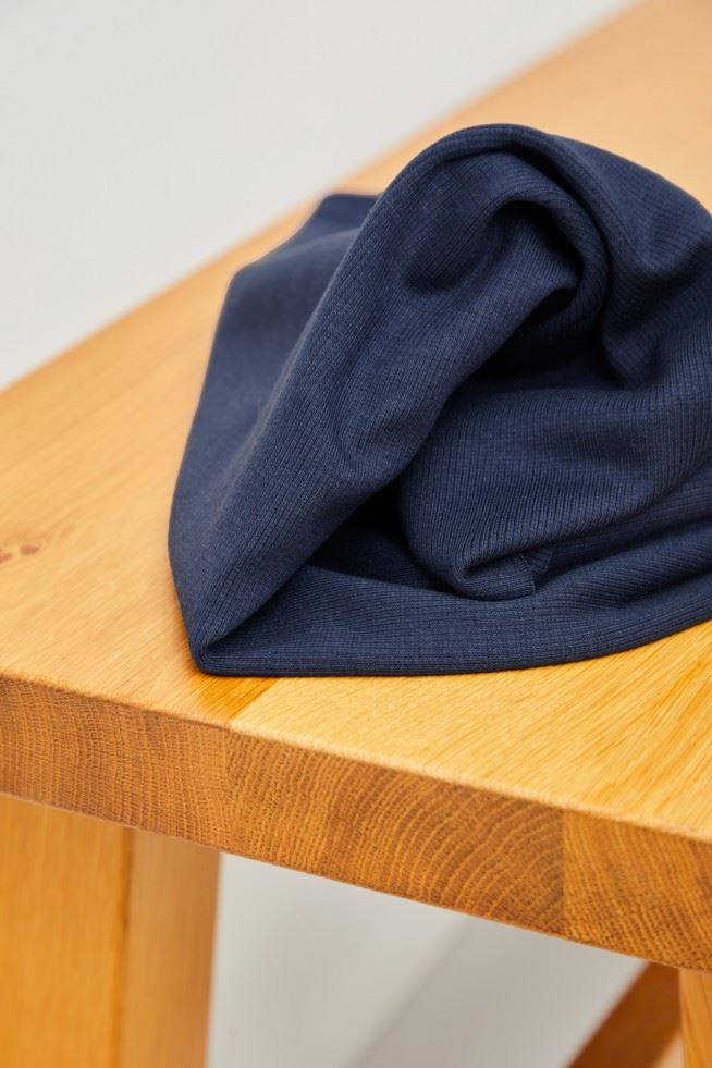 Meet Milk Blueberry Neva Tencel Lyocell Cotton Rib Stretch Knit Fabric