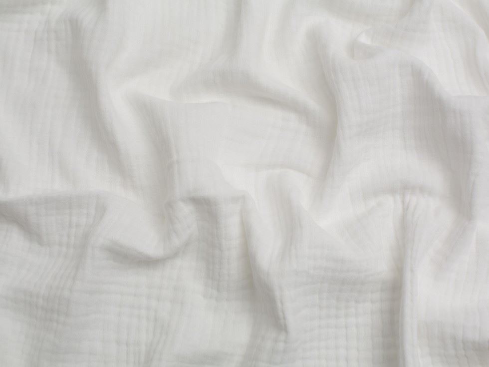 Minerva Core Range Ivory Cotton Triple Gauze Fabric