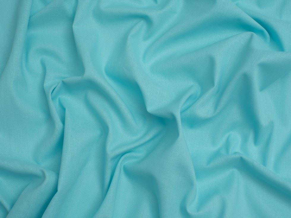 Minerva Core Range Aqua 100% Cotton Broadcloth Fabric