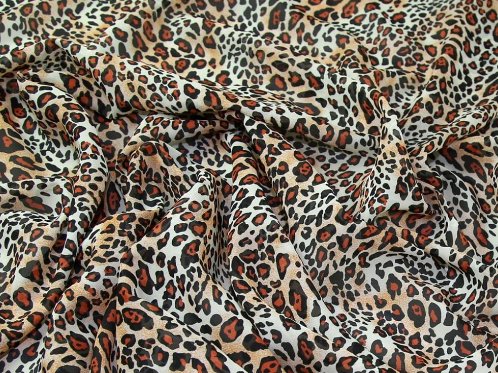 Burnt Orange Deadstock Sheer Chiffon Fabric