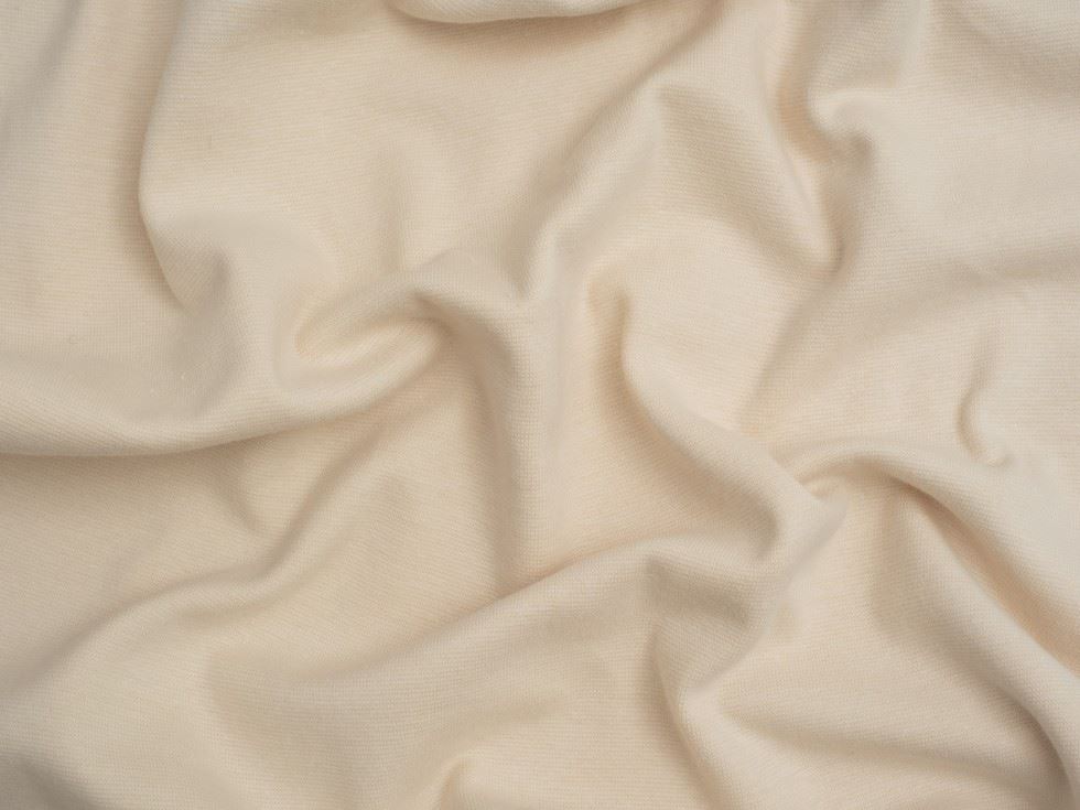 Minerva Core Range Baby Soft Tubular Ribbing Stretch Knit Fabric Ecru