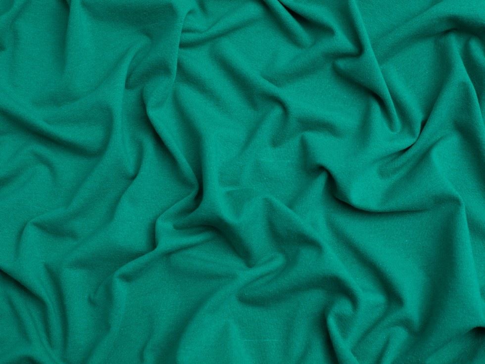 Minerva Core Range Recycled Cotton Jersey Stretch Knit Fabric Petrol
 