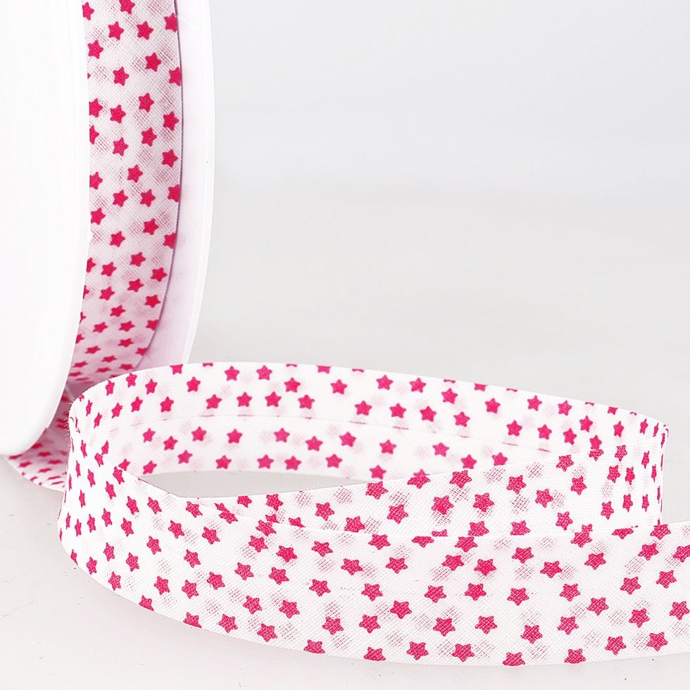 Stephanoise Stars Bias Binding Tape Red
 