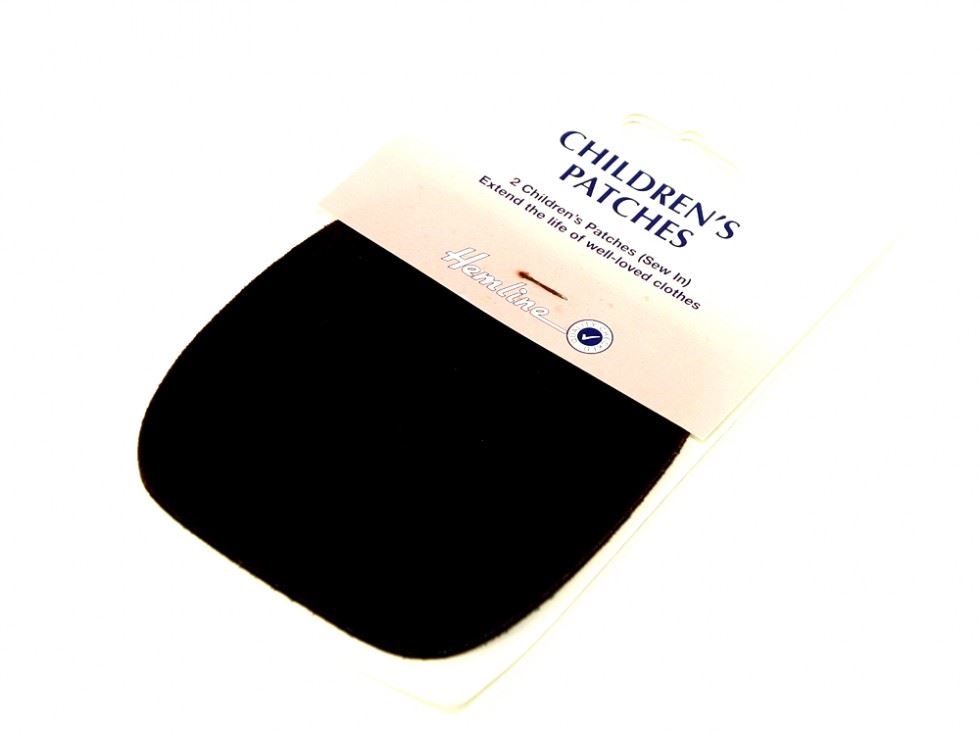 Hemline Dark Brown Faux Suede Patches