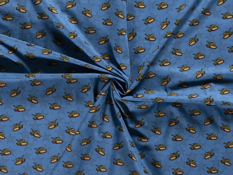 100% Cotton Poplin Fabric Indigo
 