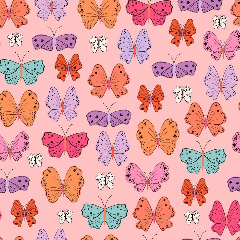 Dashwood Studio Butterfly Field 100% Cotton Poplin Fabric
 
