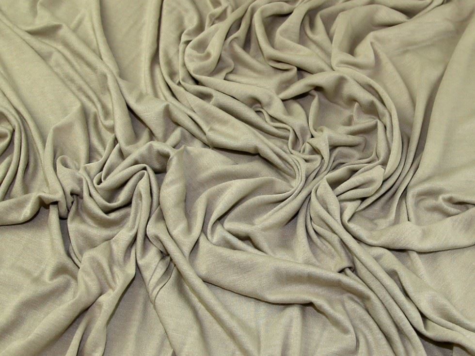 Lady Mcelroy Stone Wool Viscose Jersey Stretch Knit Fabric