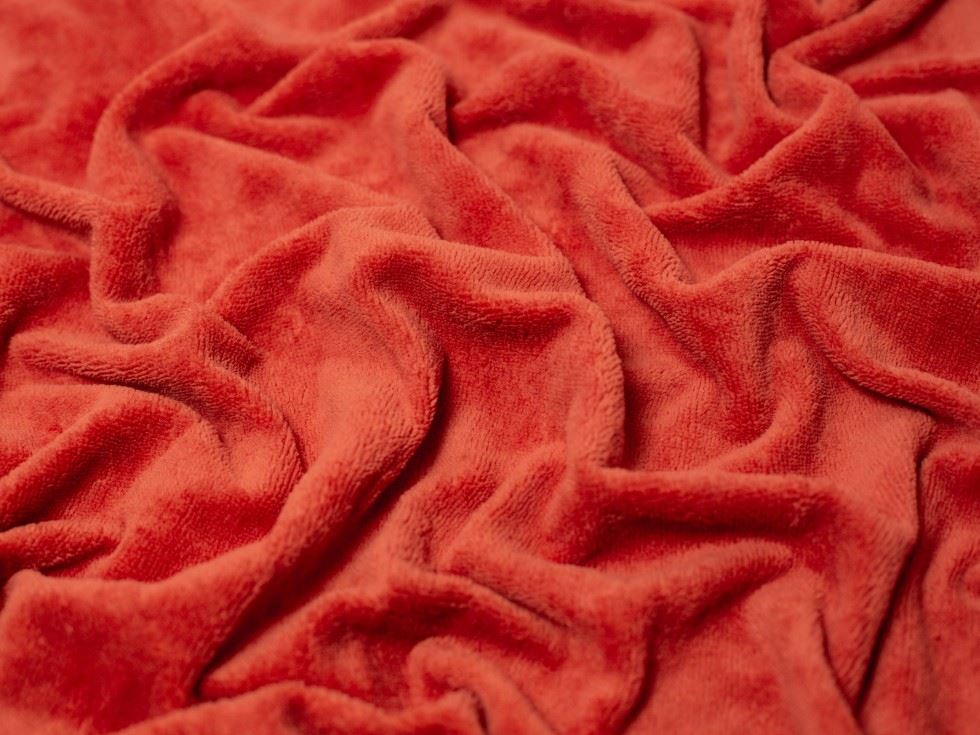 Minerva Core Range Rust Bamboo Cotton Velvet Towelling Fabric
