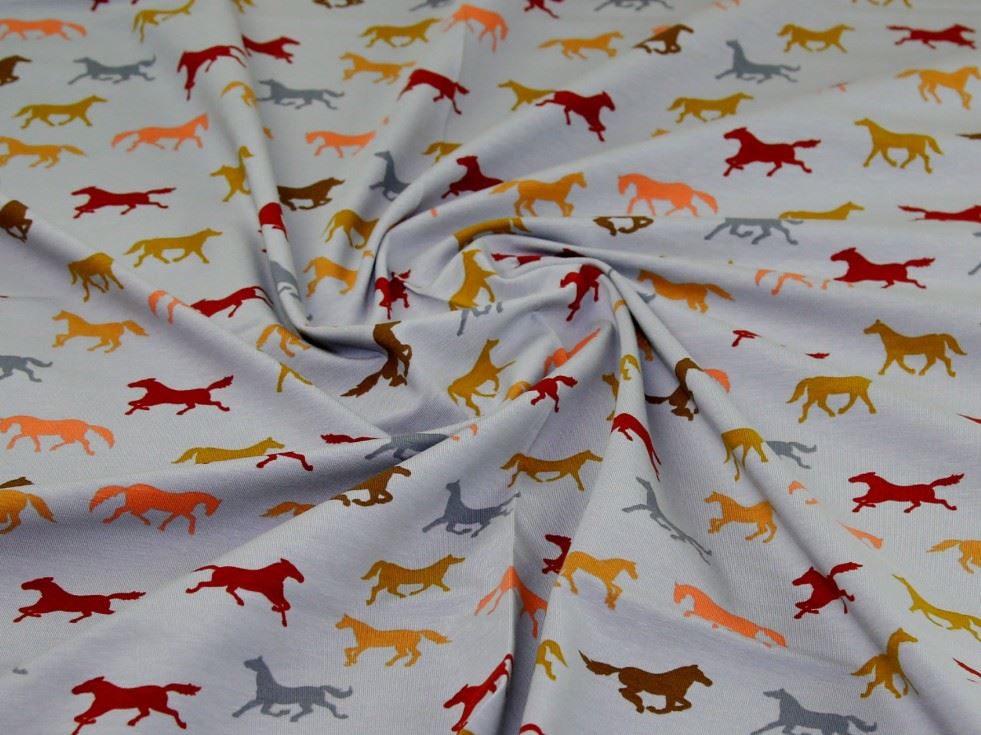John Louden Grey Cotton Jersey Stretch Knit Fabric