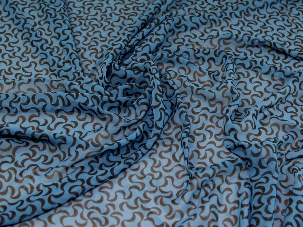 John Kaldor Teal Ice Sheer Chiffon Fabric