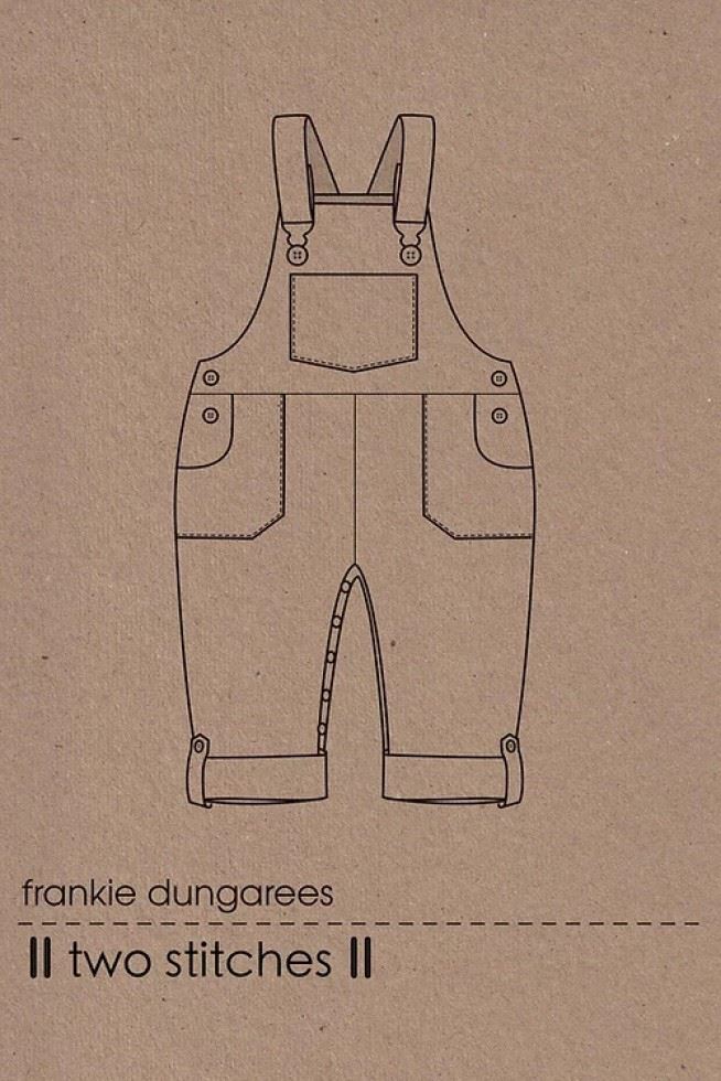 Two Stitches Sewing Pattern Frankie Dungarees