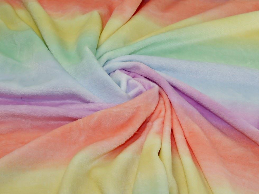 Multicoloured Deadstock Plush Cuddle Fleece Fabric