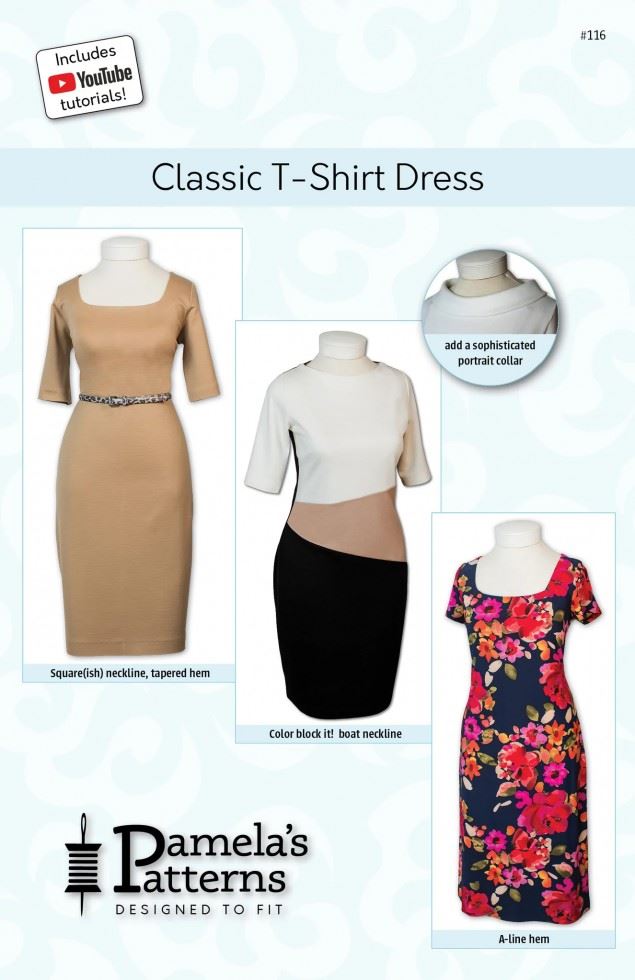 Pamelas Patterns Paper Sewing Pattern Classic T Shirt Dress
 
