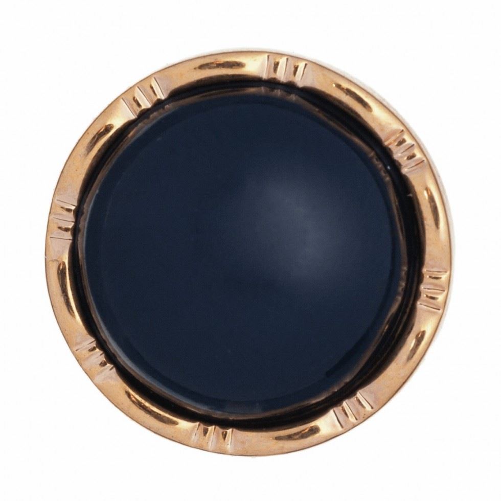 Hemline Navy Round Metallic Buttons