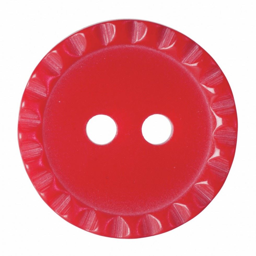 Hemline Red Round Shirt Buttons