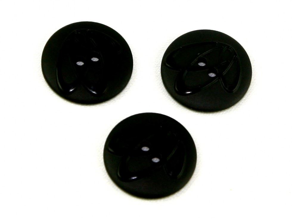 Dill Black Embossed Swirl Buttons (Value Pack)
