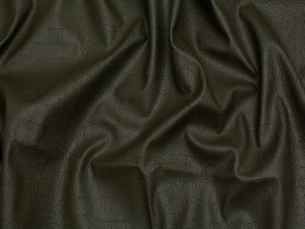Minerva Core Range Khaki Aligator Faux Leather Fabric