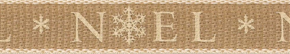Berisfords Noel Christmas Ribbon Ivory
 