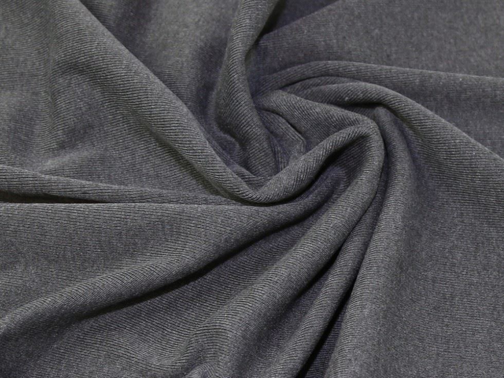 Lady Mcelroy Charcoal Grey Tubular Rib Stretch Knit Fabric