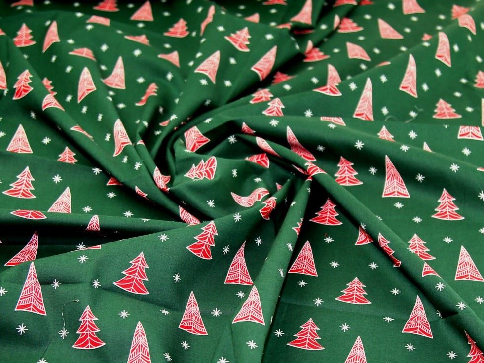 Bottle Green Deadstock 100% Cotton Fabric