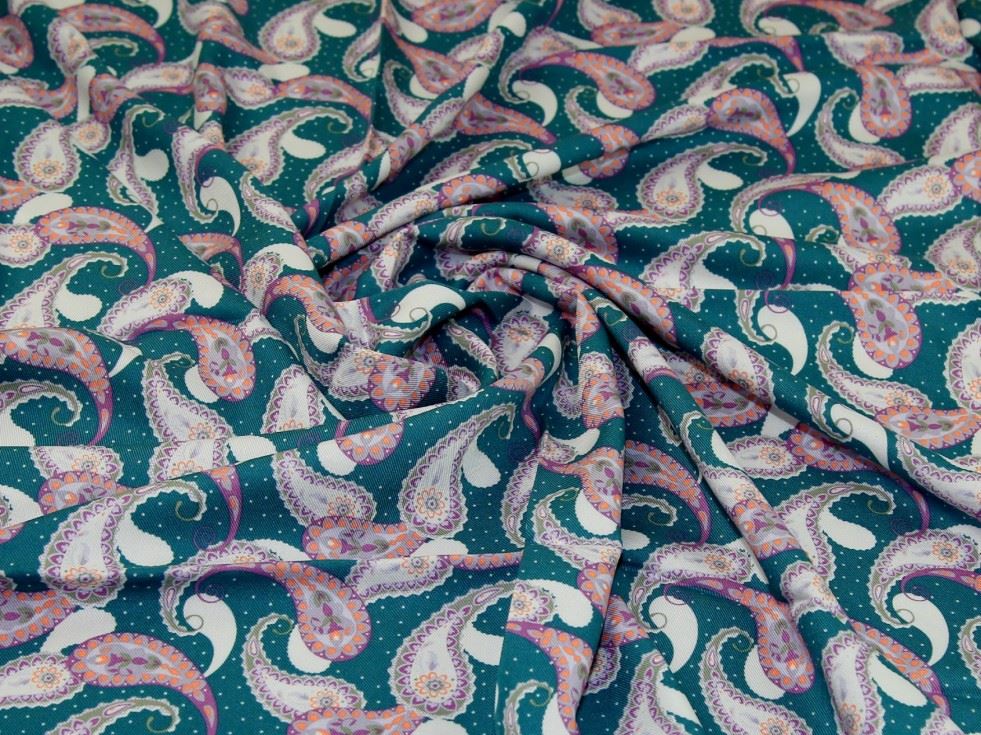 Teal Deadstock Viscose Twill Fabric