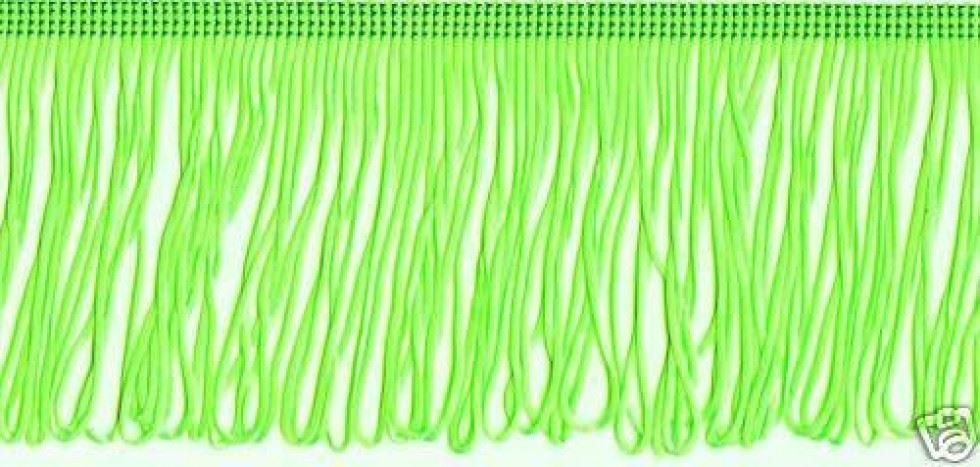 Fluorescent Green Loop Fringe Trim
