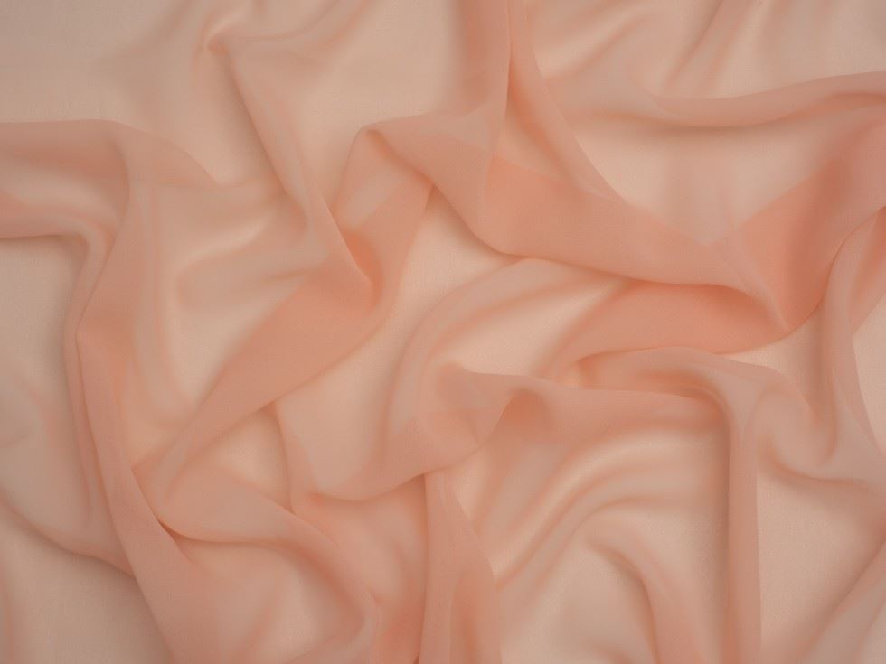 Minerva Core Range Light Peach Light Sheer Chiffon Fabric