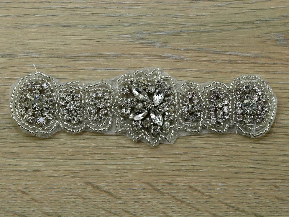 Diamante Crystal Appliques Silver