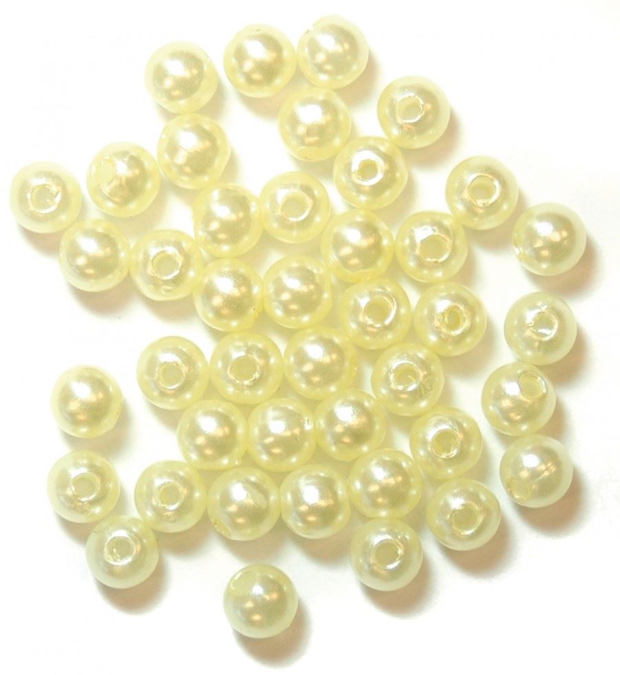 Craft Factory Cream Round Pearl Beads