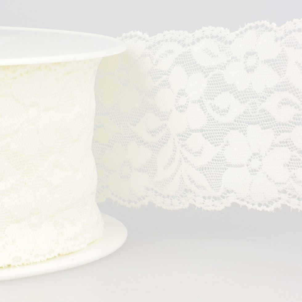 Stephanoise Ivory Stretch Lace Trim