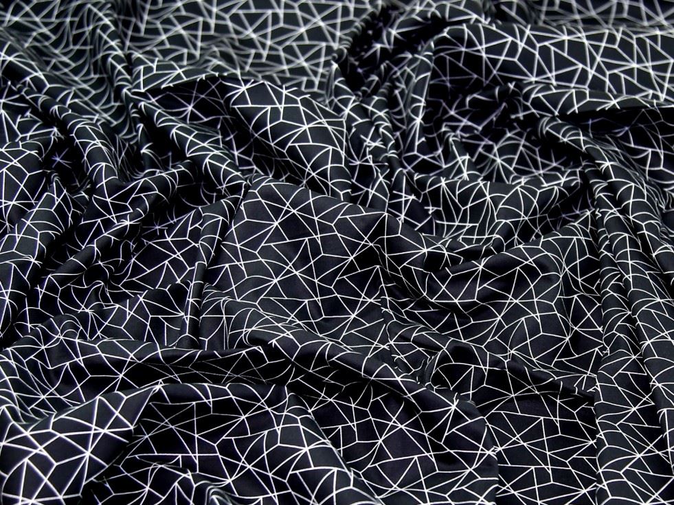 Black Deadstock 100% Cotton Poplin Fabric