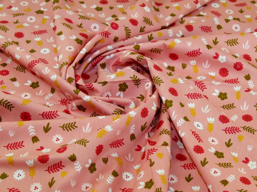 John Louden Pink 100% Cotton Poplin Fabric
