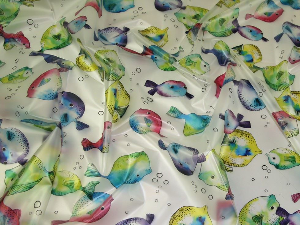 Multicoloured Deadstock Pvc Vinyl Fabric