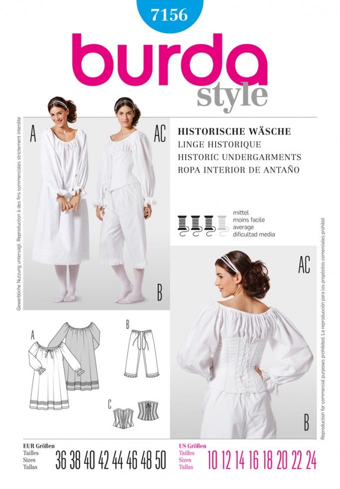 Burda Paper Sewing Pattern 7156
 